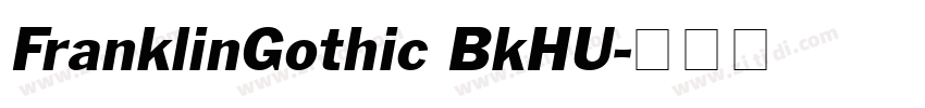 FranklinGothic BkHU字体转换